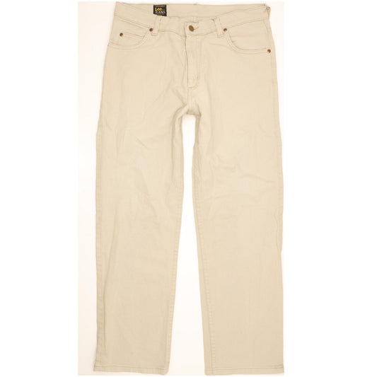 Lee Men Beige Straight Regular Jeans W32 L29