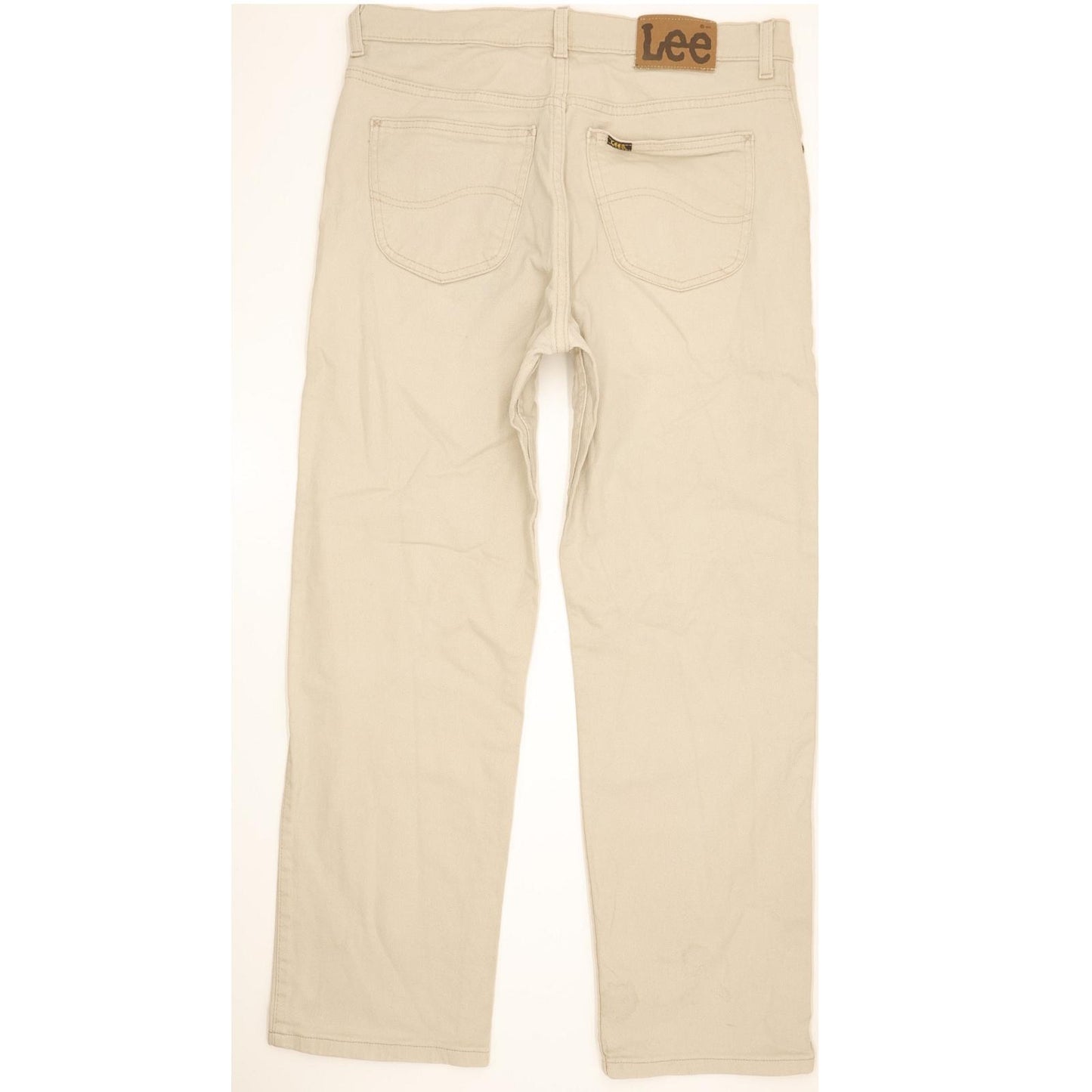 Lee Men Beige Straight Regular Jeans W32 L29