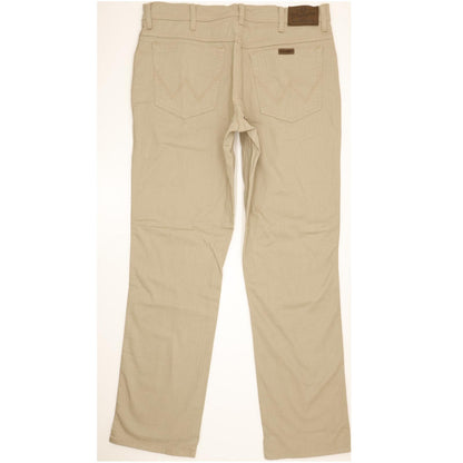 Wrangler Durable Quality Men Beige Straight Regular Stretch Jeans W36 L33