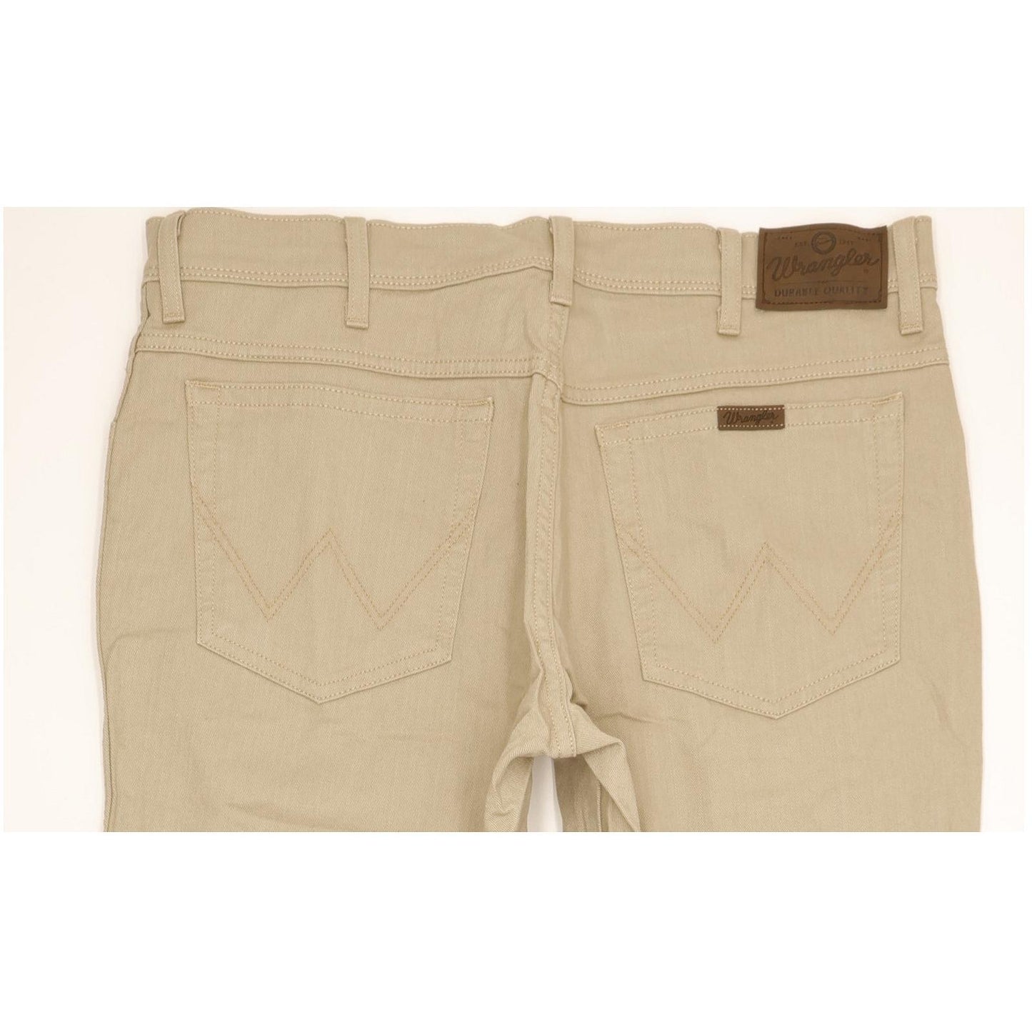 Wrangler Durable Quality Men Beige Straight Regular Stretch Jeans W36 L33