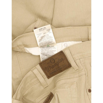Wrangler Durable Quality Men Beige Straight Regular Stretch Jeans W36 L33
