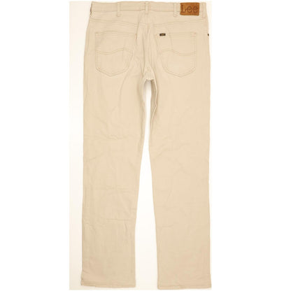 Lee Brooklyn Men Beige Straight Regular Stretch Jeans W36 L34