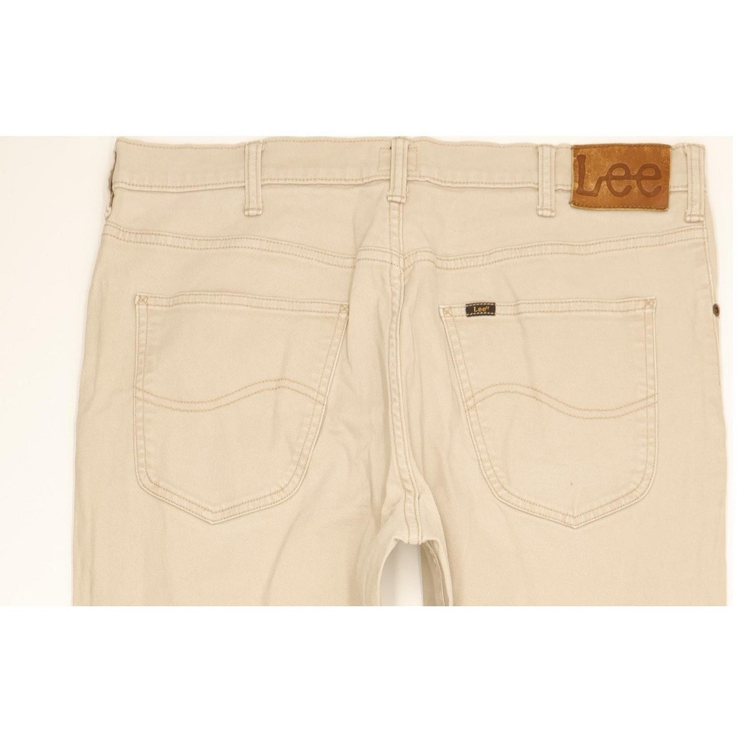 Lee Brooklyn Men Beige Straight Regular Stretch Jeans W36 L34