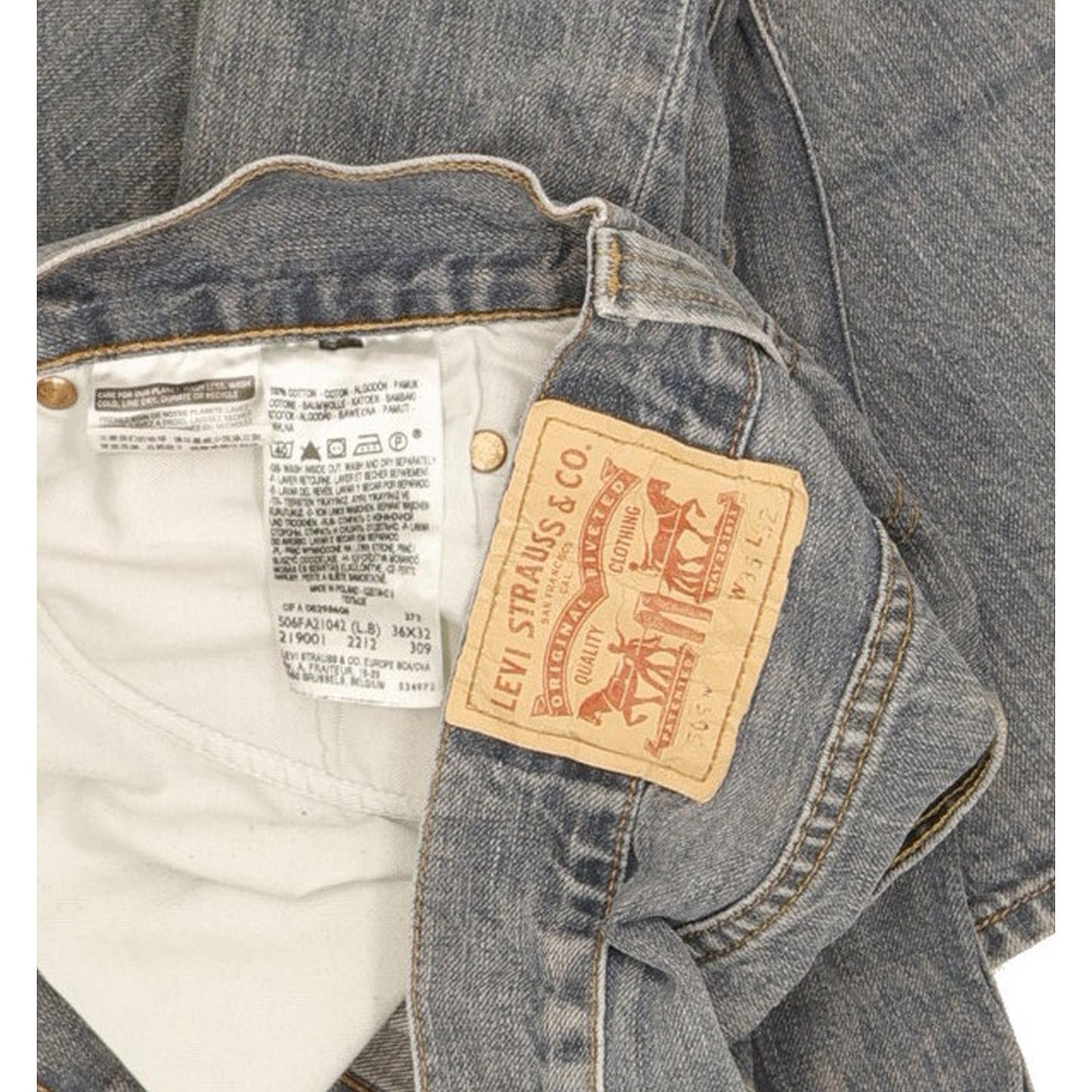 Levi's 506 Men Blue Straight Regular Jeans W36 L31