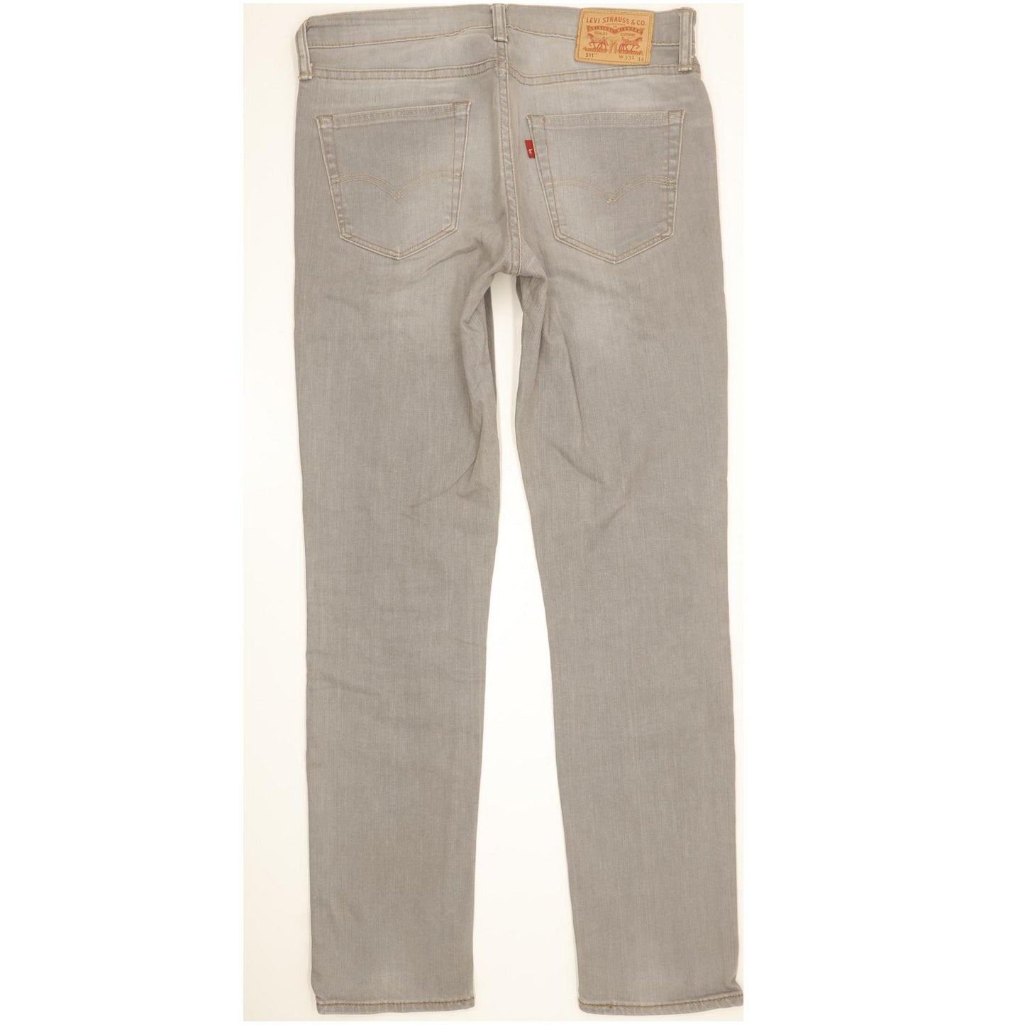 Levi's 511 Men Grey Straight Slim Stretch Jeans W33 L33