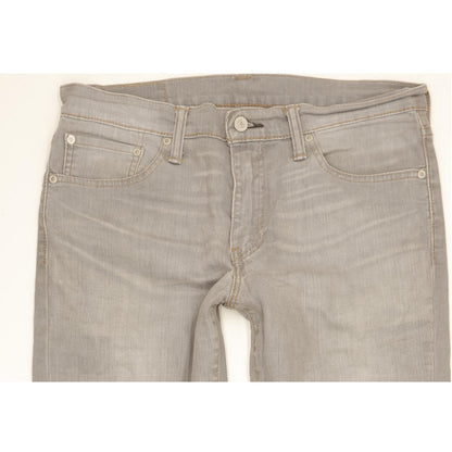 Levi's 511 Men Grey Straight Slim Stretch Jeans W33 L33