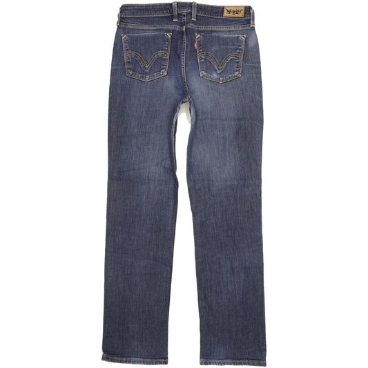 Levi's 627 Women Blue Straight Slim Stretch Jeans W32 L32