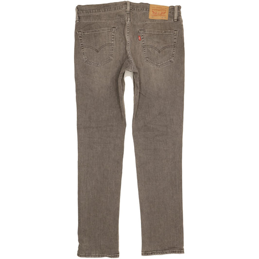 Levi's 511 Men Grey Straight Slim Stretch Jeans W34 L34