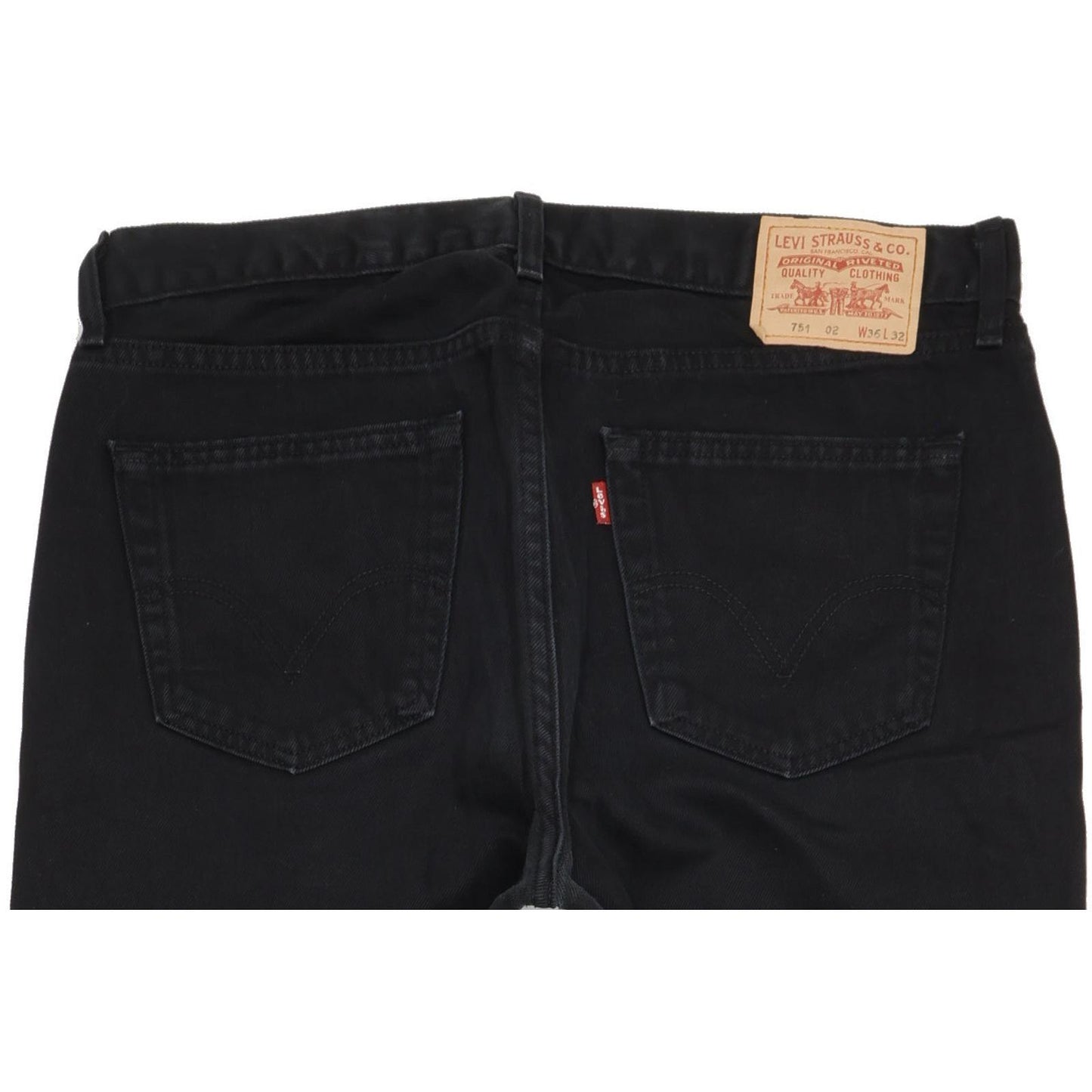 Levi's 751 Men Black Straight Regular Jeans W36 L32