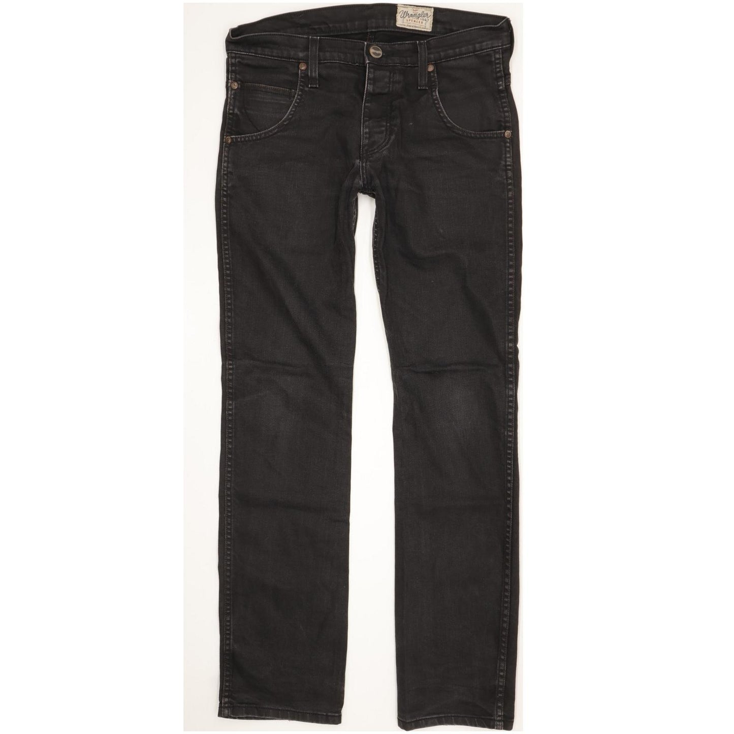 Wrangler Spencer Men Black Straight Regular Jeans W31 L31