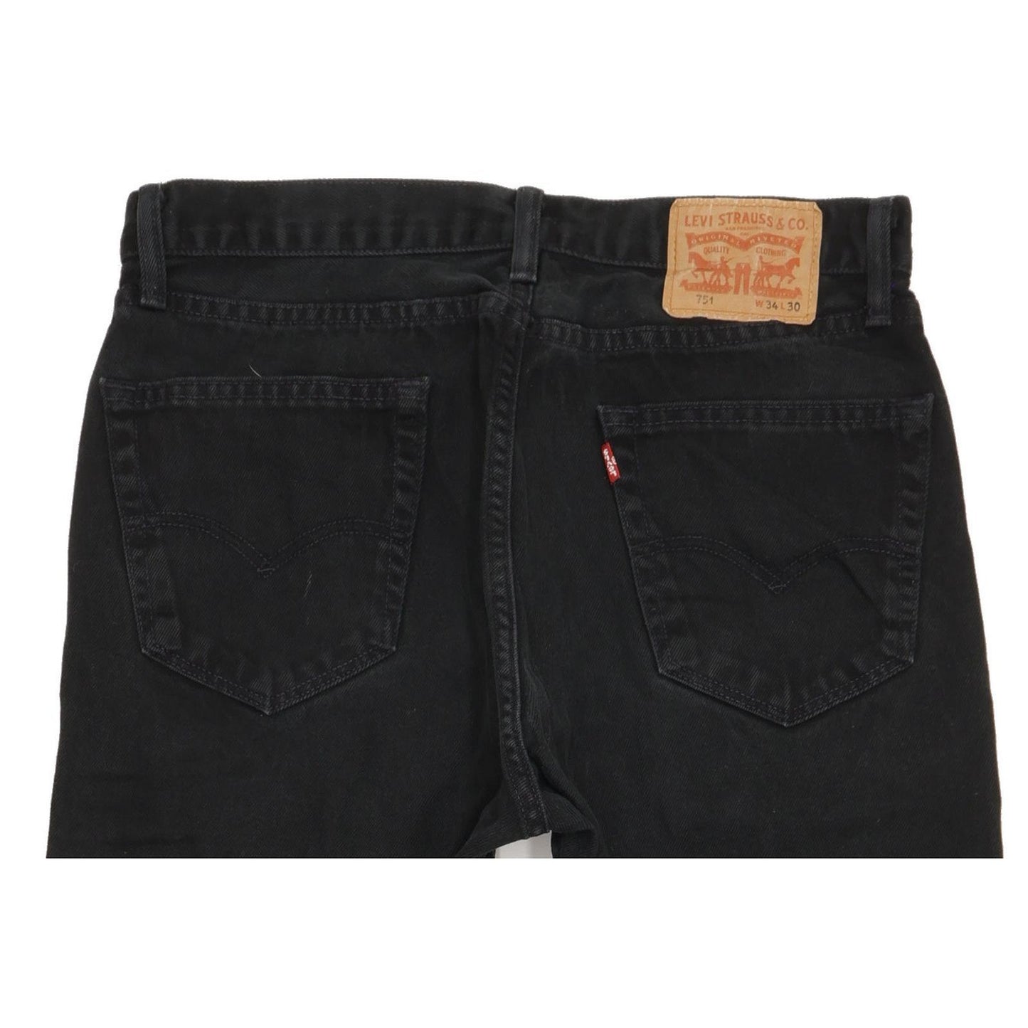 Levi's 751 Men Black Straight Regular Jeans W34 L29