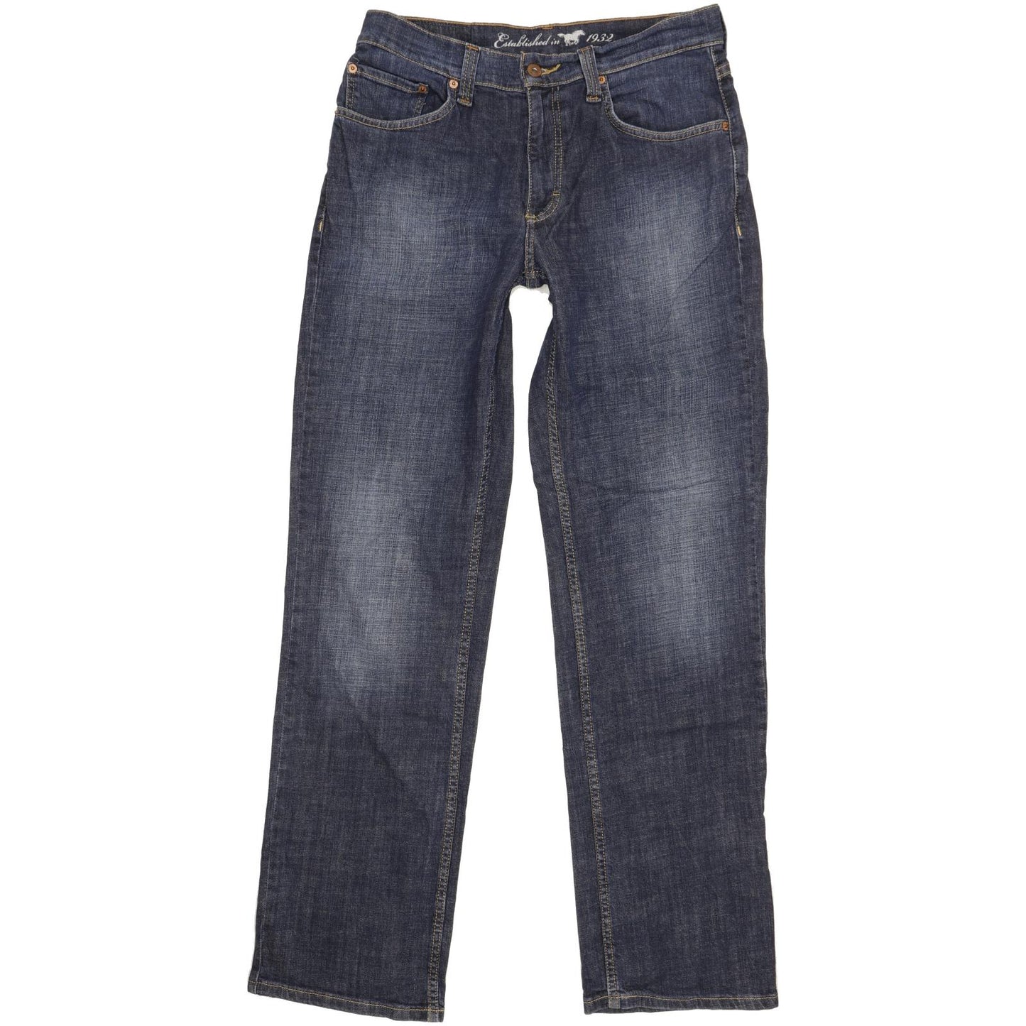 Mustang Big Sur Men Blue Straight Regular Stretch Jeans W33 L34