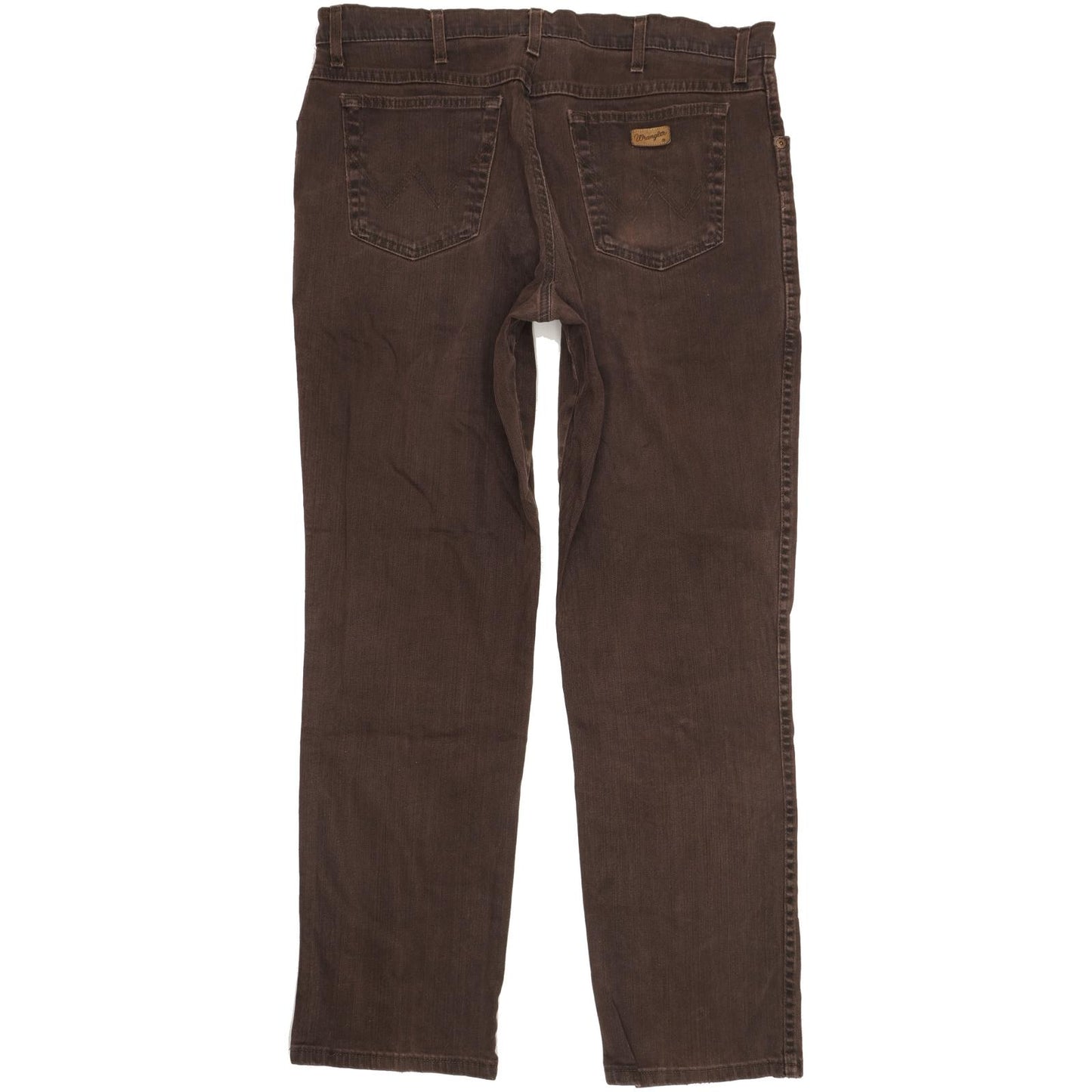 Wrangler Texas Men Brown Straight Regular Stretch Jeans W38 L33
