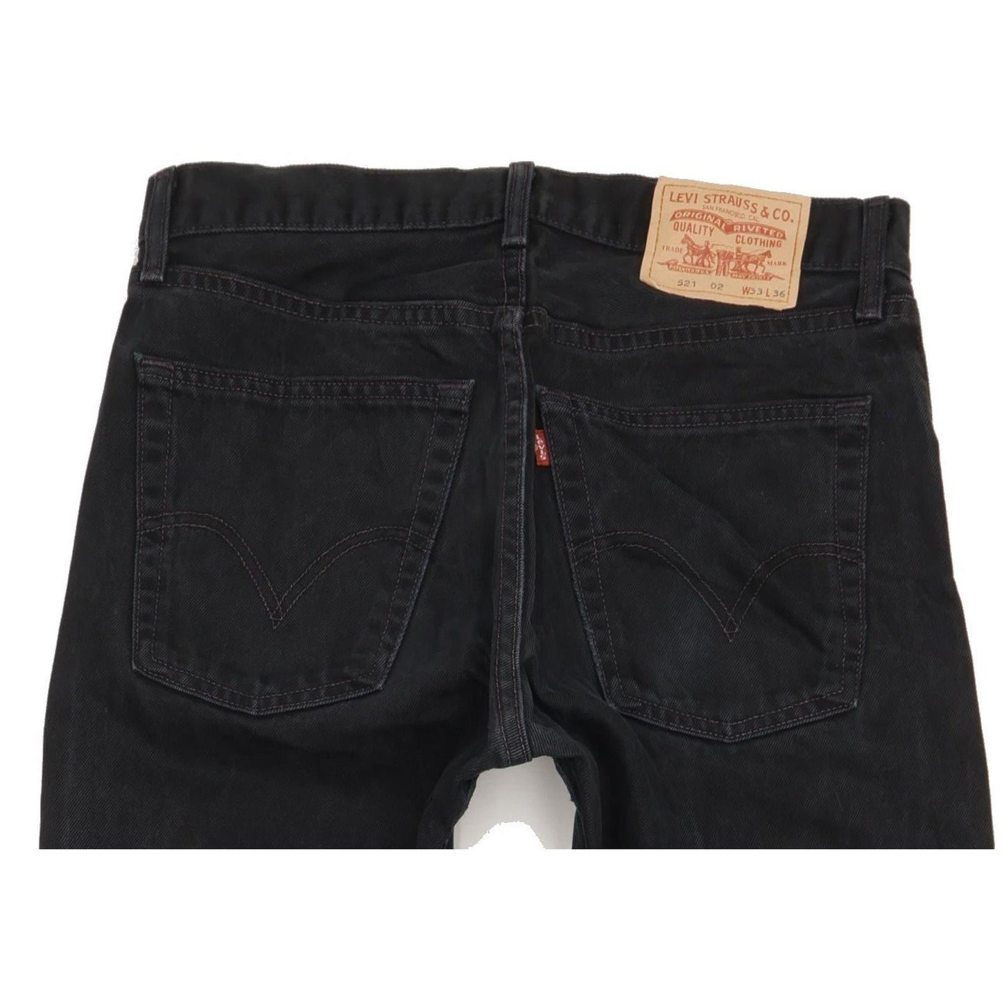 Levi's 521 Men Black Straight Regular Jeans W33 L35