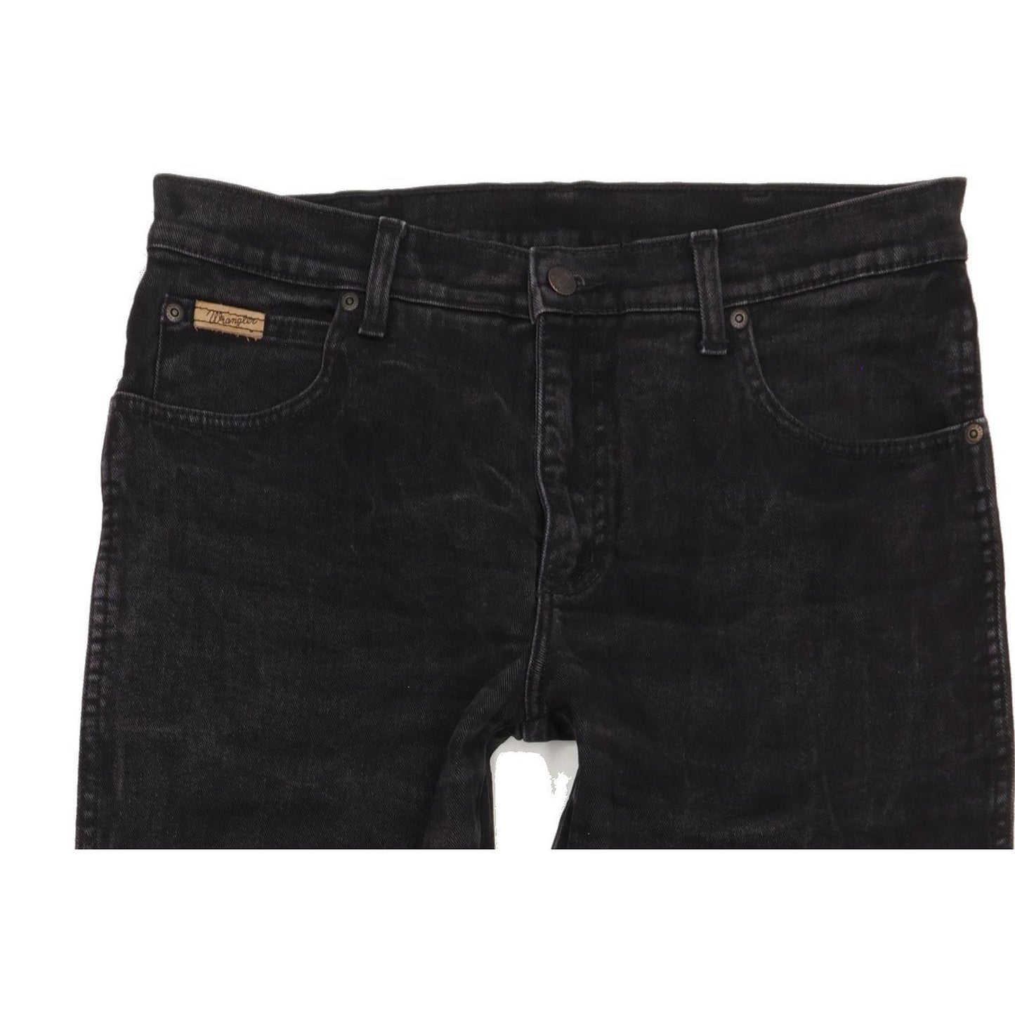 Wrangler Texas Men Black Straight Regular Stretch Jeans W33 L34