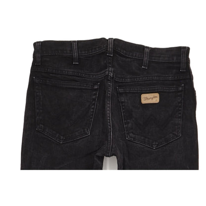 Wrangler Texas Men Black Straight Regular Stretch Jeans W33 L34