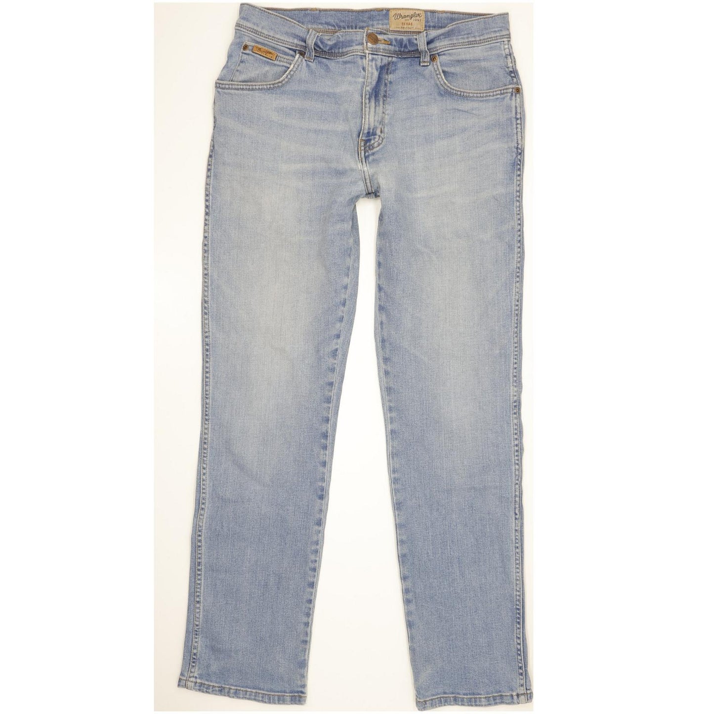 Wrangler Texas Men Blue Straight Regular Stretch Jeans W33 L32