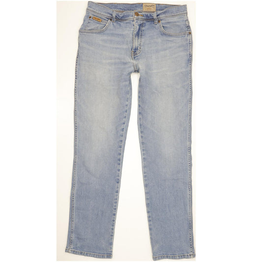 Wrangler Texas Men Blue Straight Regular Stretch Jeans W33 L32