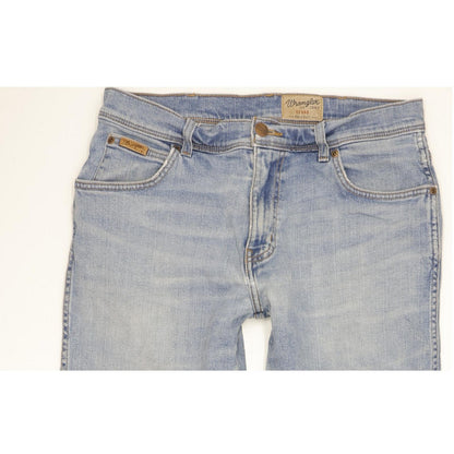 Wrangler Texas Men Blue Straight Regular Stretch Jeans W33 L32