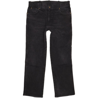 Wrangler Durable Quality Men Black Straight Regular Stretch Jeans W36 L30