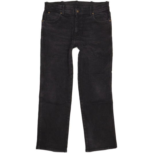 Wrangler Durable Quality Men Black Straight Regular Stretch Jeans W36 L30