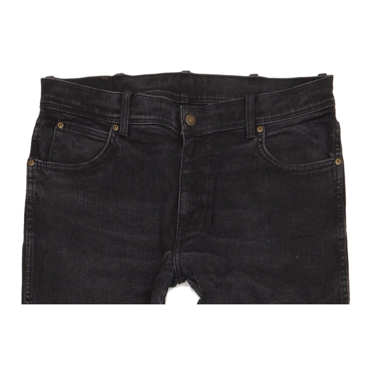 Wrangler Durable Quality Men Black Straight Regular Stretch Jeans W36 L30