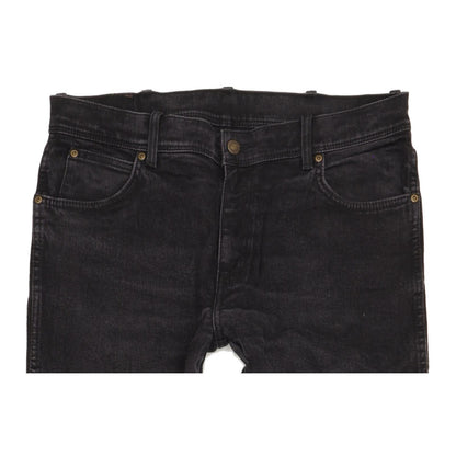 Wrangler Durable Quality Men Black Straight Regular Stretch Jeans W36 L30