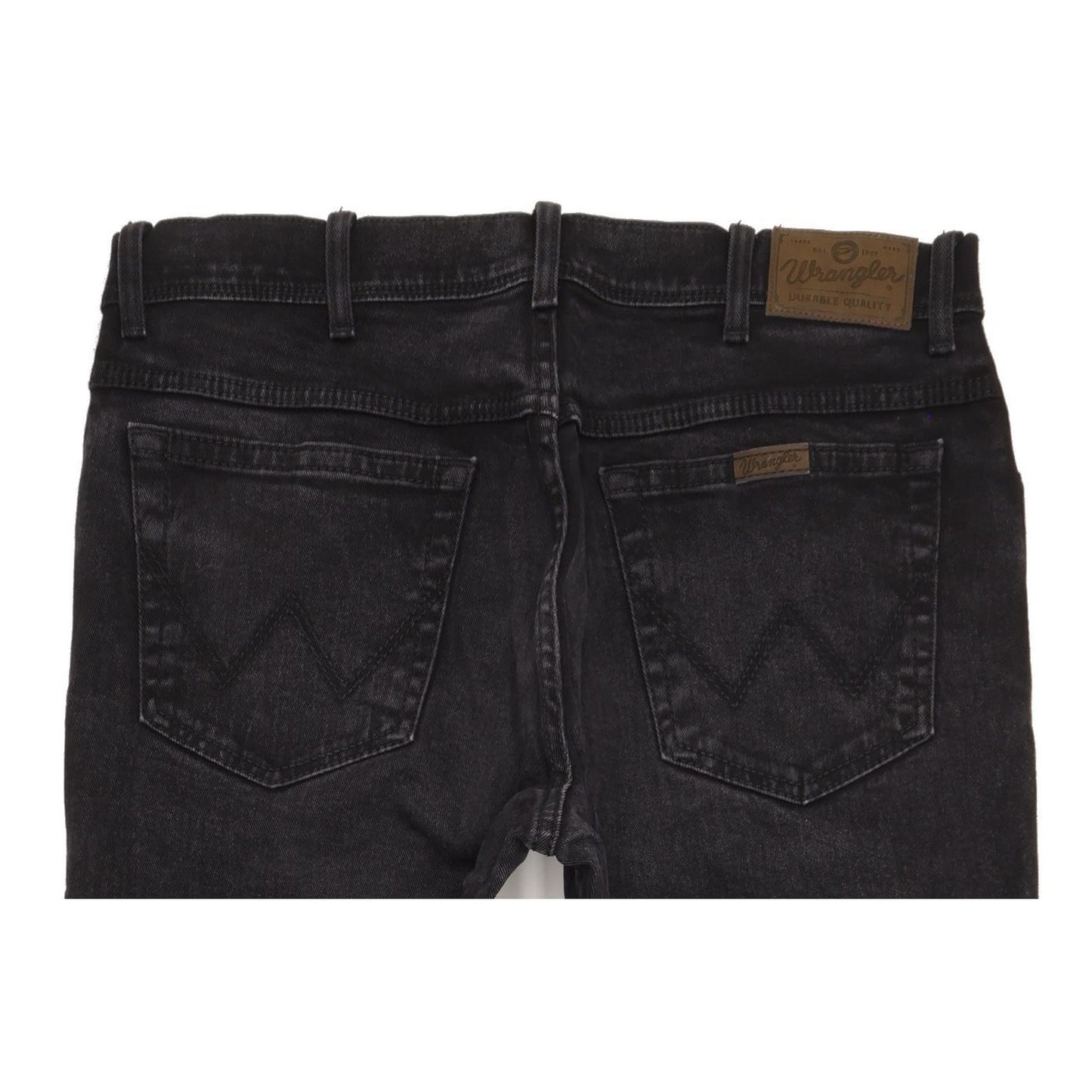 Wrangler Durable Quality Men Black Straight Regular Stretch Jeans W36 L30