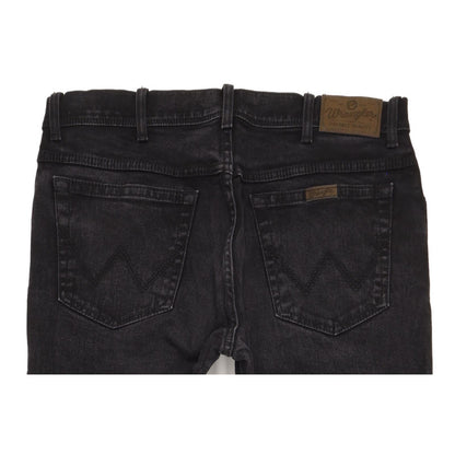 Wrangler Durable Quality Men Black Straight Regular Stretch Jeans W36 L30