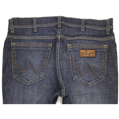 Wrangler Texas Men Blue Straight Regular Stretch Jeans W35 L32