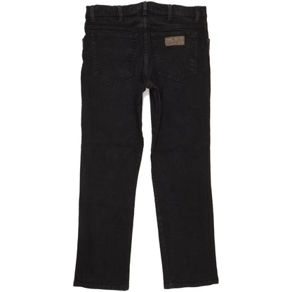 Wrangler Texas Men Black Straight Regular Stretch Jeans W38 L31