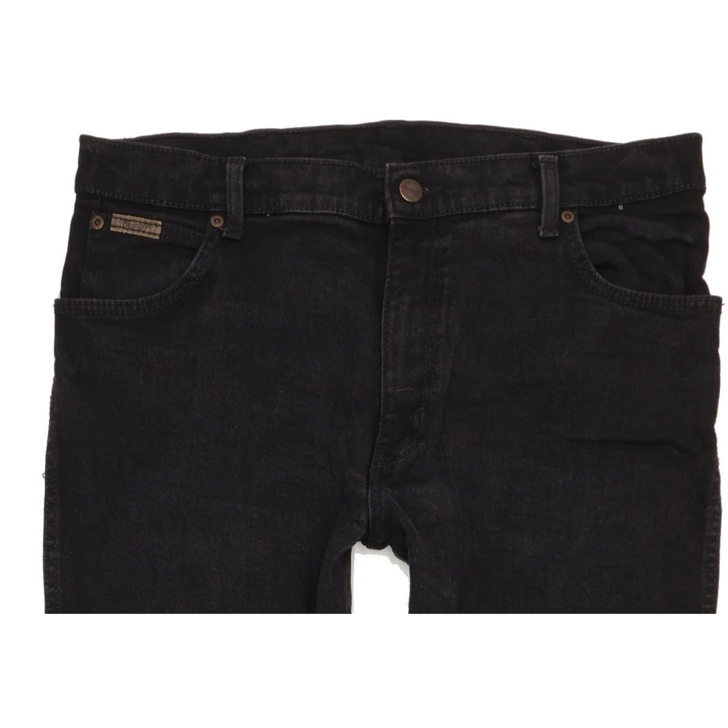 Wrangler Texas Men Black Straight Regular Stretch Jeans W38 L31