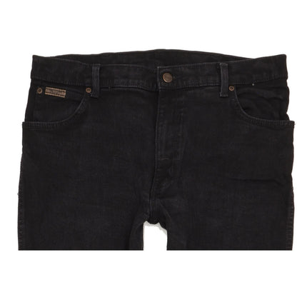 Wrangler Texas Men Black Straight Regular Stretch Jeans W38 L31