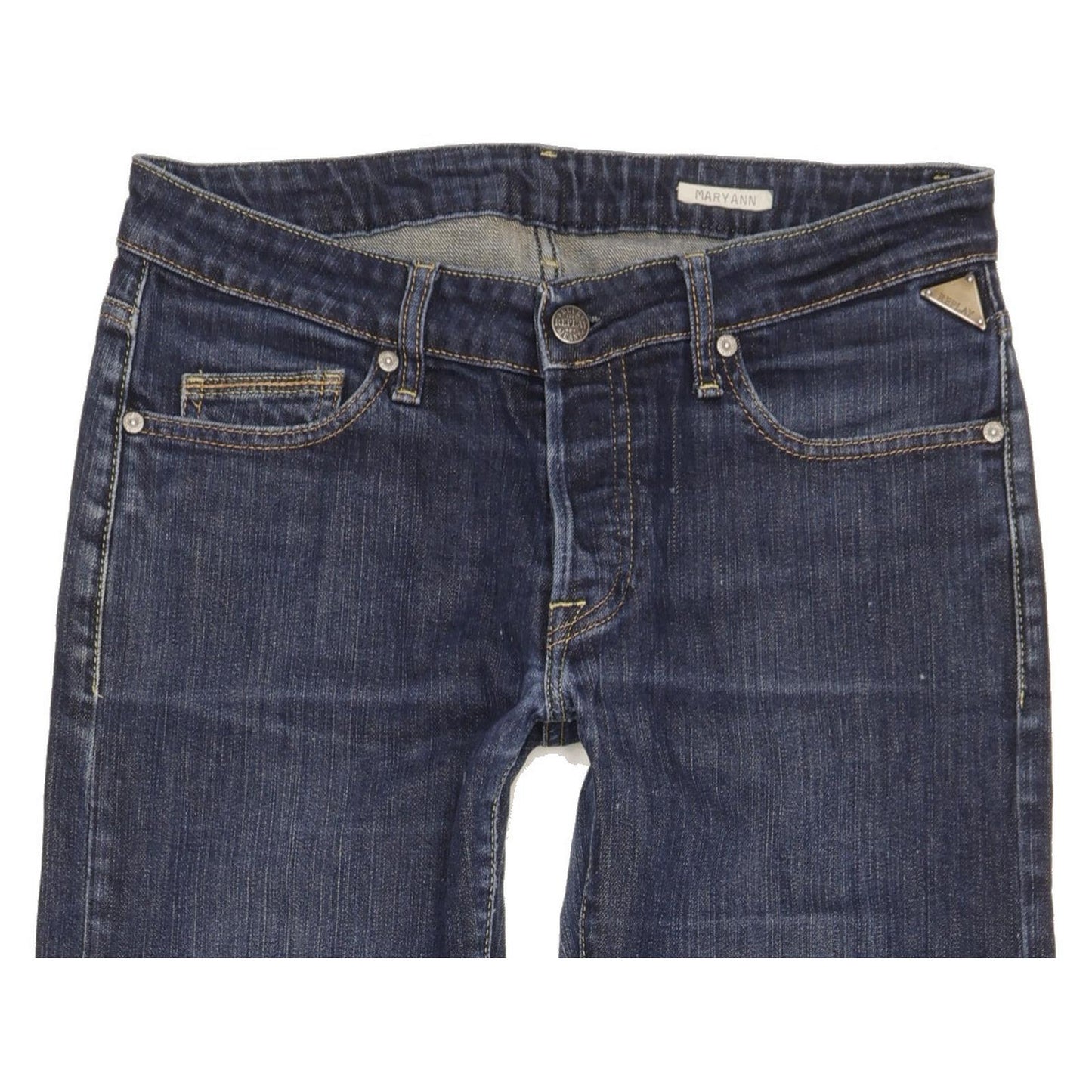 Replay Maryann Women Blue Straight Slim Stretch Jeans W29 L31