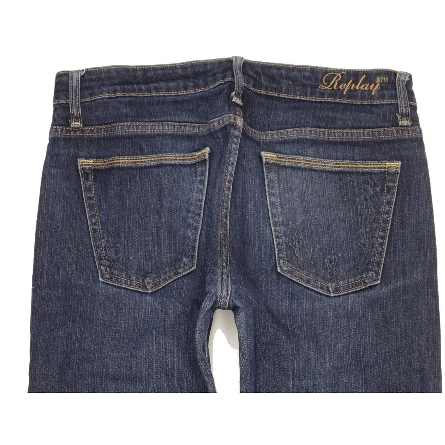 Replay Maryann Women Blue Straight Slim Stretch Jeans W29 L31