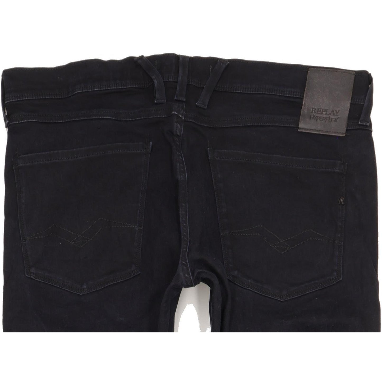 Replay Anbass Men Black Skinny Slim Stretch Jeans W36 L34