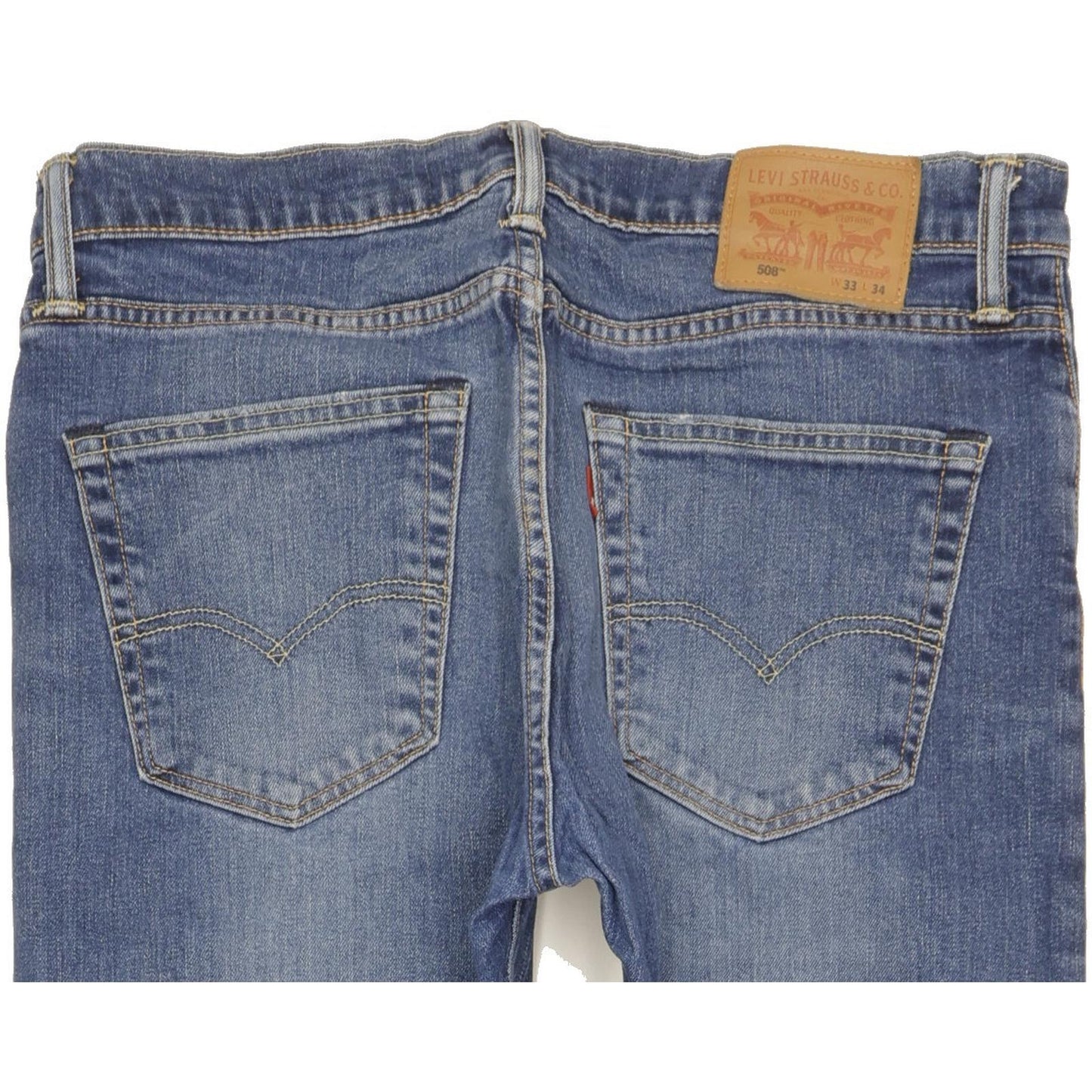 Levi's 508 Men Blue Straight Slim Stretch Jeans W33 L34