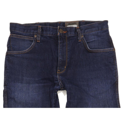 Wrangler Texas Men Blue Straight Regular Stretch Jeans W32 L34