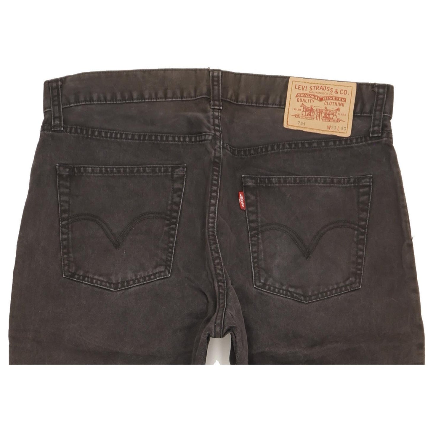 Levi's 751 Men Black Straight Regular Jeans W33 L29
