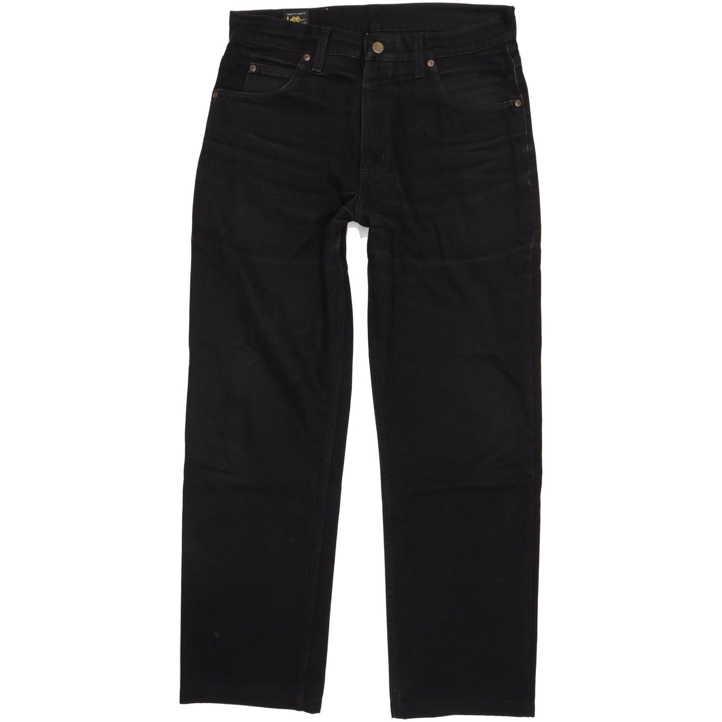 Lee Portland Men Black Straight Regular Jeans W33 L30
