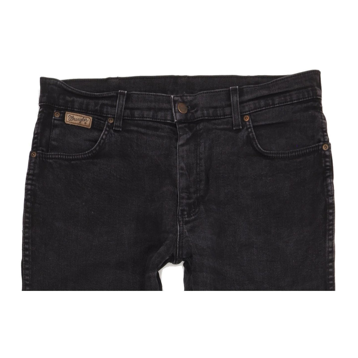 Wrangler Texas Men Black Straight Regular Stretch Jeans W36 L34