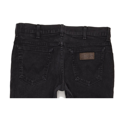 Wrangler Texas Men Black Straight Regular Stretch Jeans W36 L34