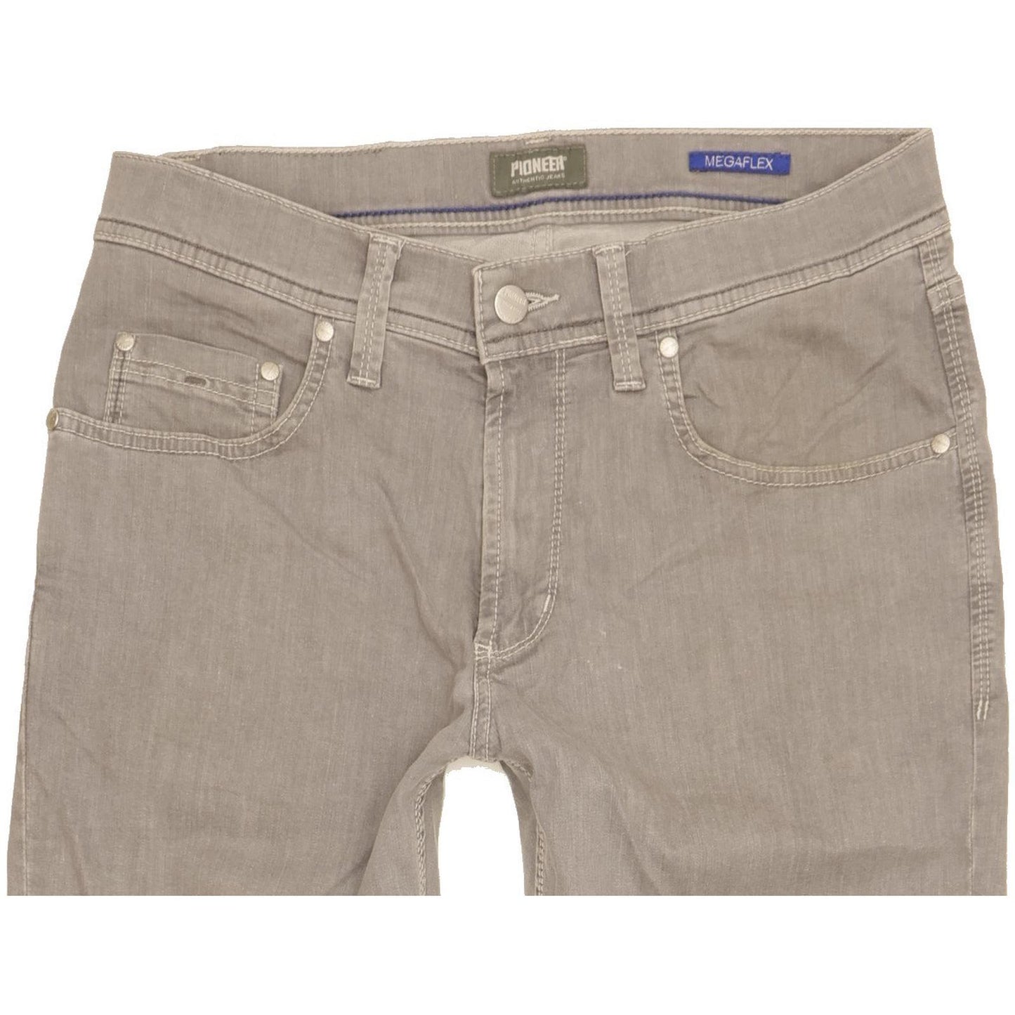 Pioneer Rando Men Grey Straight Regular Stretch Jeans W32 L27