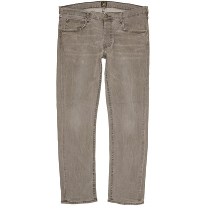 Lee Daren Men Grey Straight Regular Stretch Jeans W36 L32