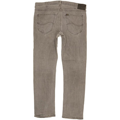 Lee Daren Men Grey Straight Regular Stretch Jeans W36 L32