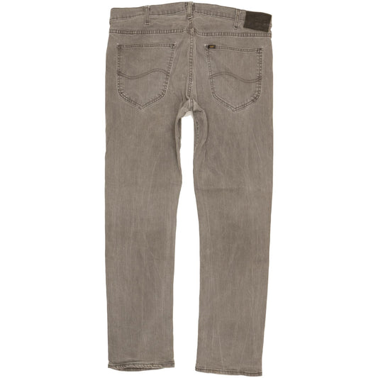 Lee Daren Men Grey Straight Regular Stretch Jeans W36 L32
