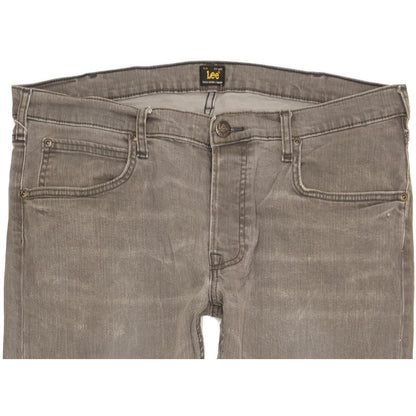 Lee Daren Men Grey Straight Regular Stretch Jeans W36 L32