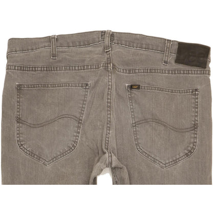 Lee Daren Men Grey Straight Regular Stretch Jeans W36 L32