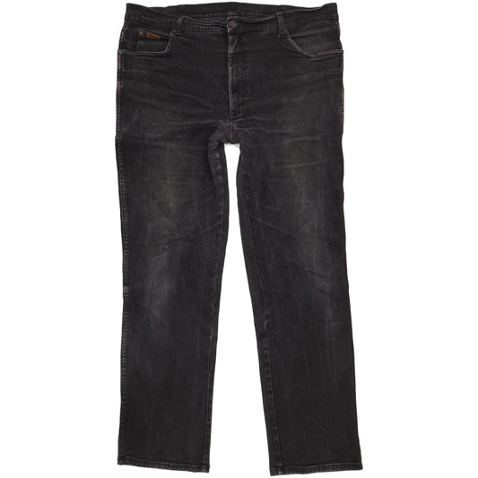 Wrangler Texas Men Black Straight Regular Stretch Jeans W40 L33