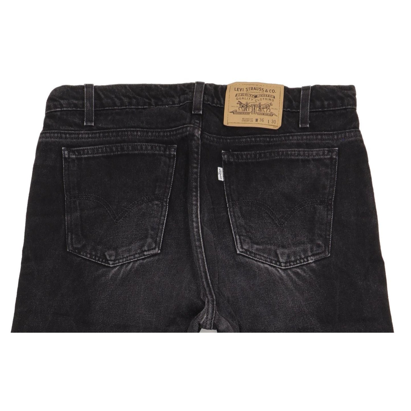 Levi's Men Black Straight Relaxed Jeans W36 L30